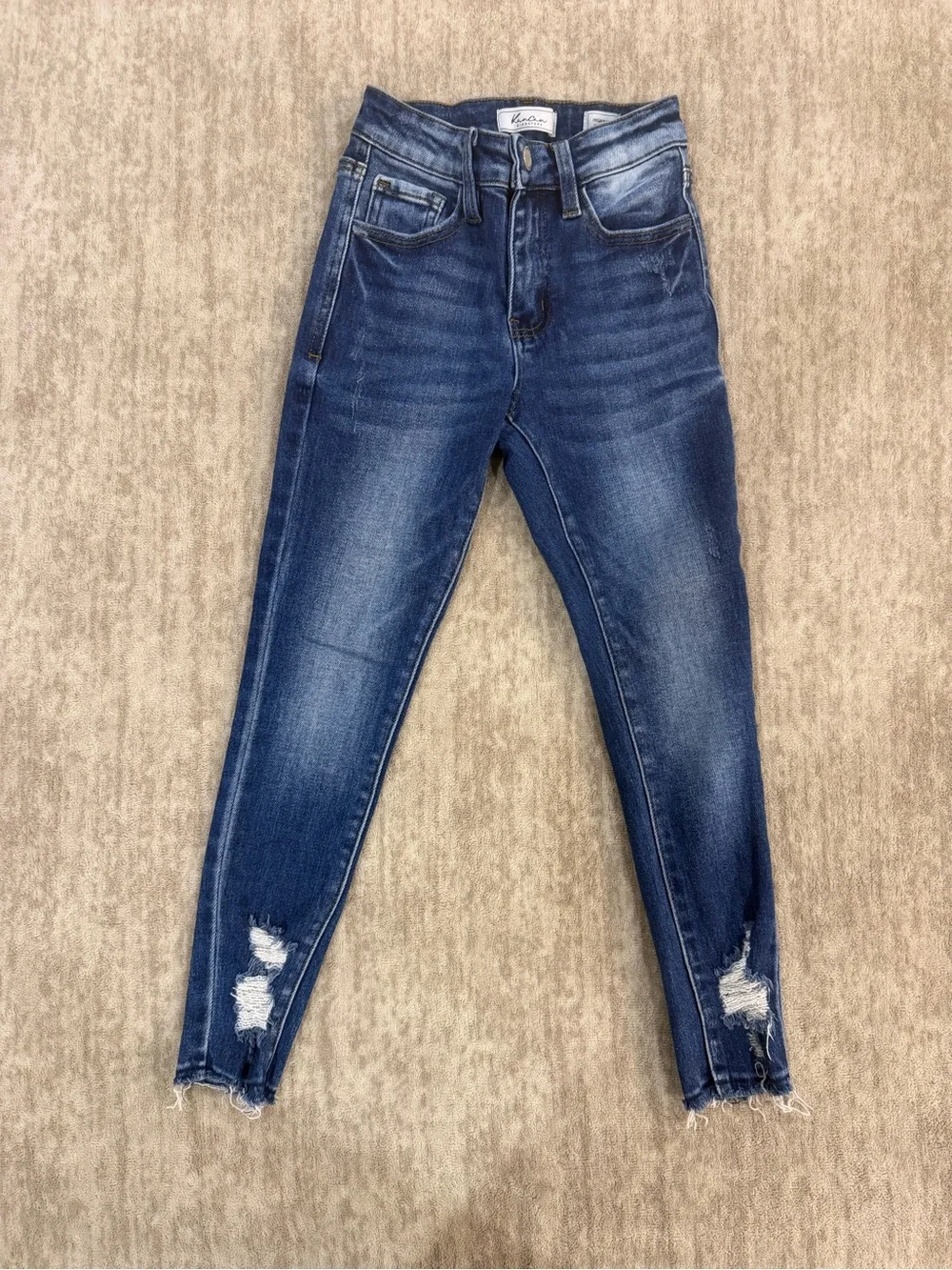 KanCan Girls Dark Blue Distressed Skinny Jeans